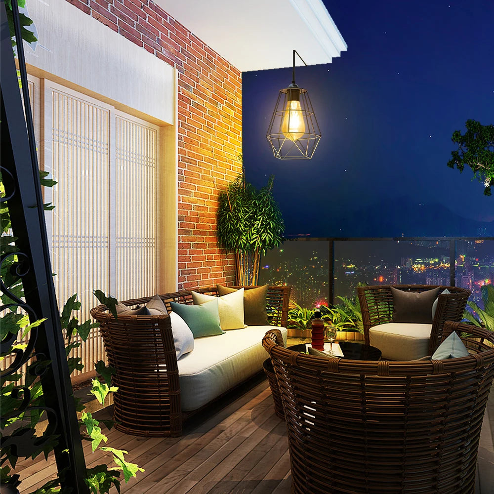 Intelamp 4000mah Solar Pendant Lights Indoor & Outdoor Bright Waterproof Solar Shed Lights For Bedroom Living Room Garden Yard