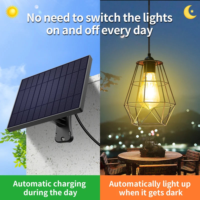 Intelamp 4000mah Solar Pendant Lights Indoor & Outdoor Bright Waterproof Solar Shed Lights For Bedroom Living Room Garden Yard