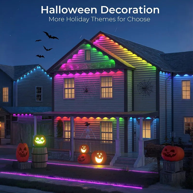 50FT/100FT/150FT/200FT/300FT Permanent Outdoor Lights Waterproof RGB String Lights DIY Scene Christmas Birthday Holiday Party